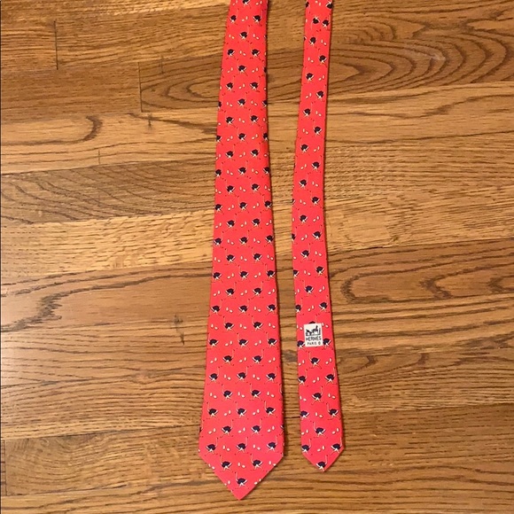 Hermès men’s tie ostrich - Picture 2 of 5